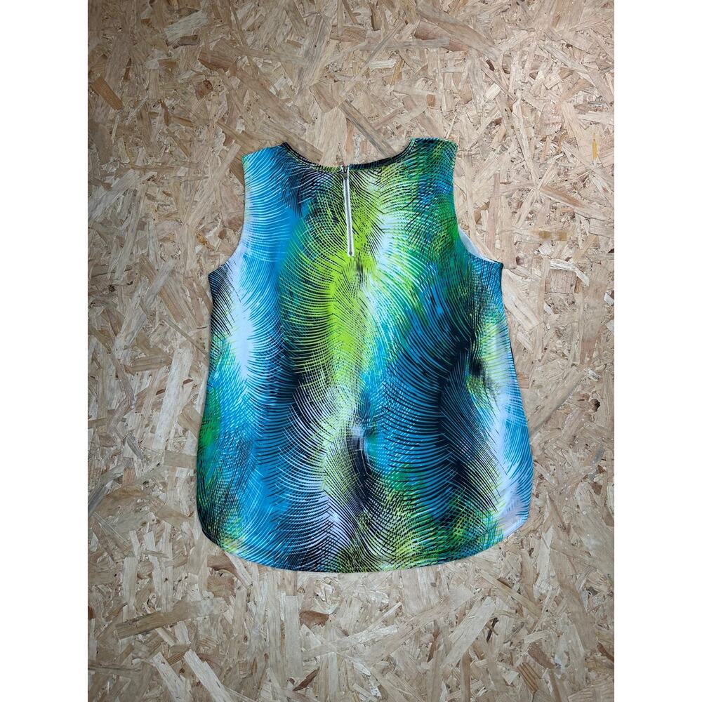 Worthington Women’s Multicolor Sleeveless Zip Blouse Sz XL - Picture 8 of 13